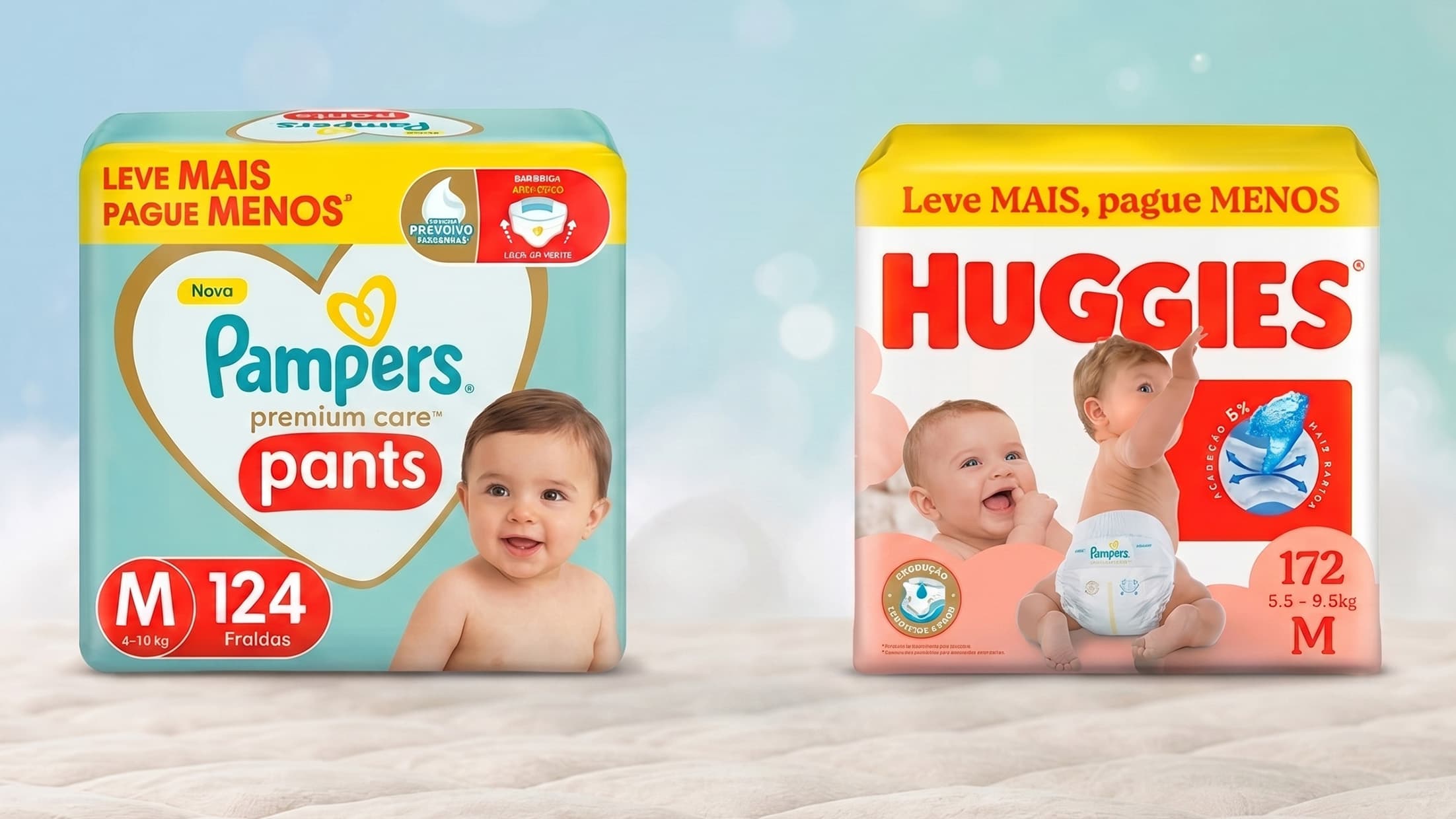 Pampers ou Huggies? Comparativo de fraldas