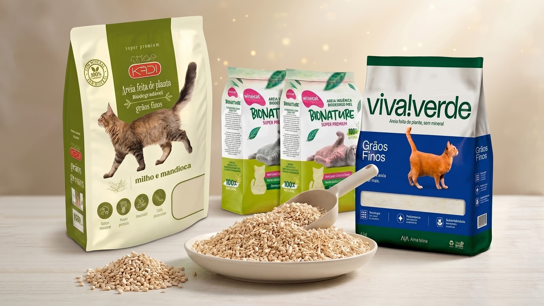 Melhor areia higiênica para gatos: biodegradável, grão fino ou misto?
