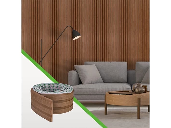 Painel Madeira Ripado Laminado Linha Madeto 2,5m Cor Cinamomo Meu Rodapé