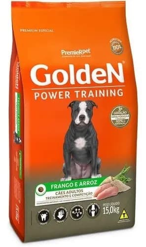 Ração Golden Power Training Cães Adultos Frango 15kg