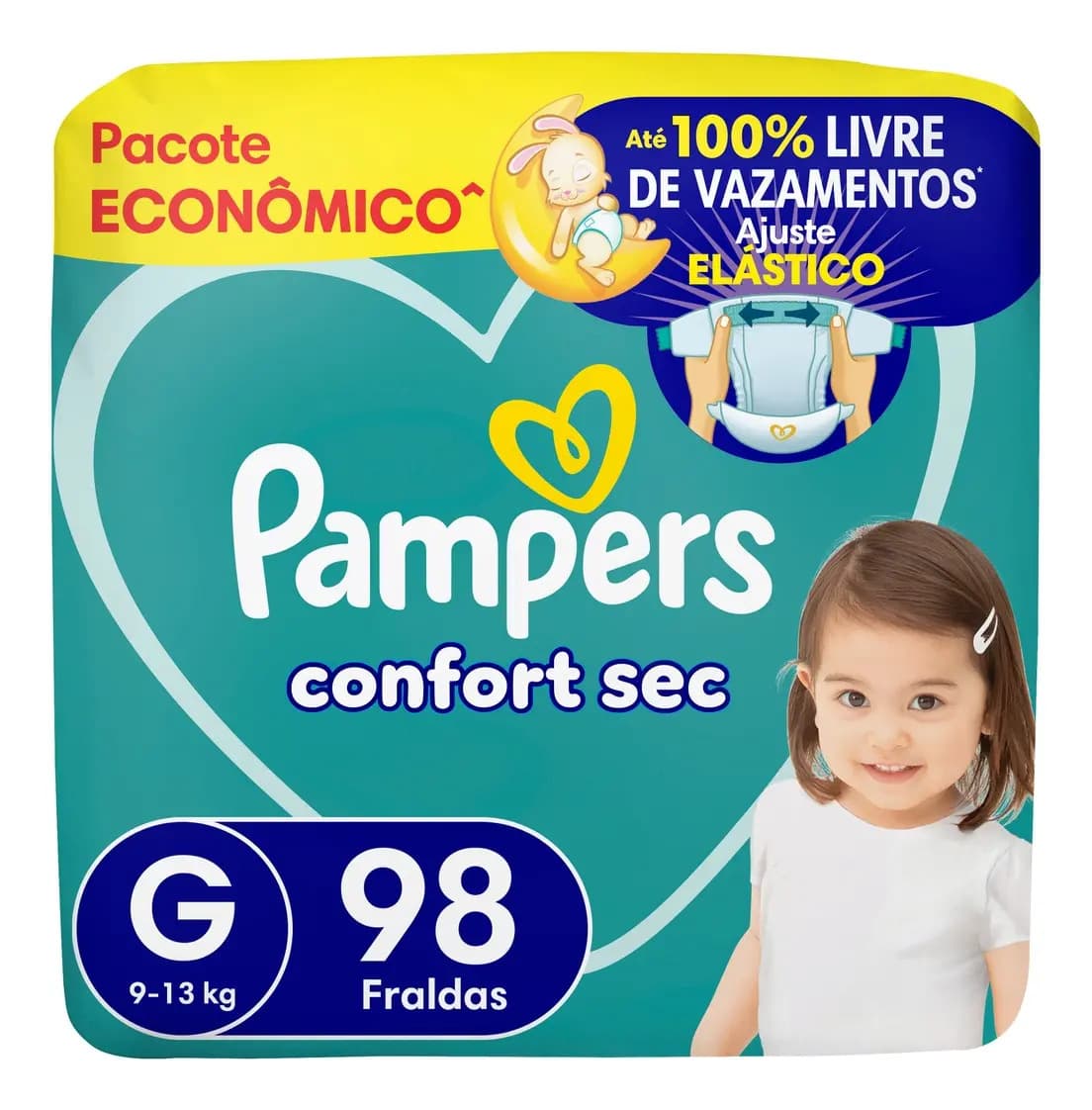 Pampers Confort Sec Fralda G 98 Unidades