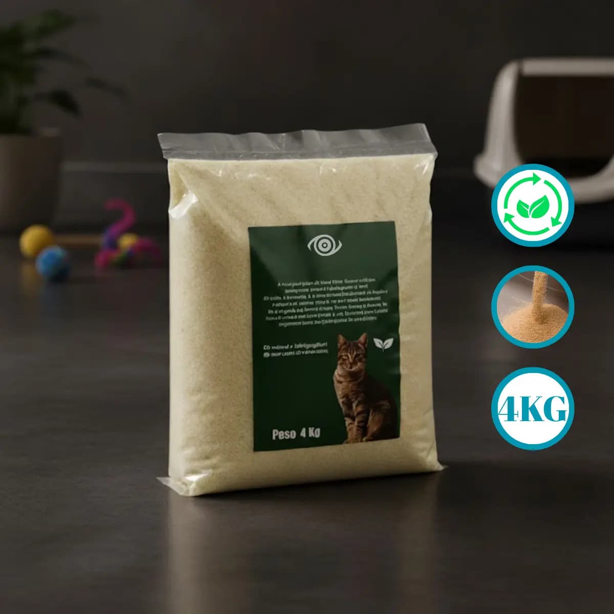 Areia GoodVision Mandioca e Milho Biodegradável 4kg