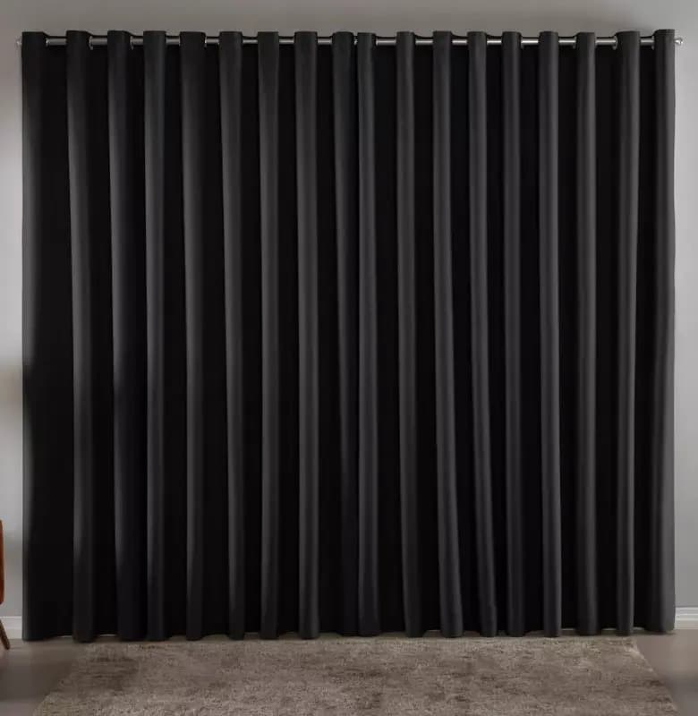 Cortina Blackout em Tecido 3,00x2,80 Corta Luz Preta