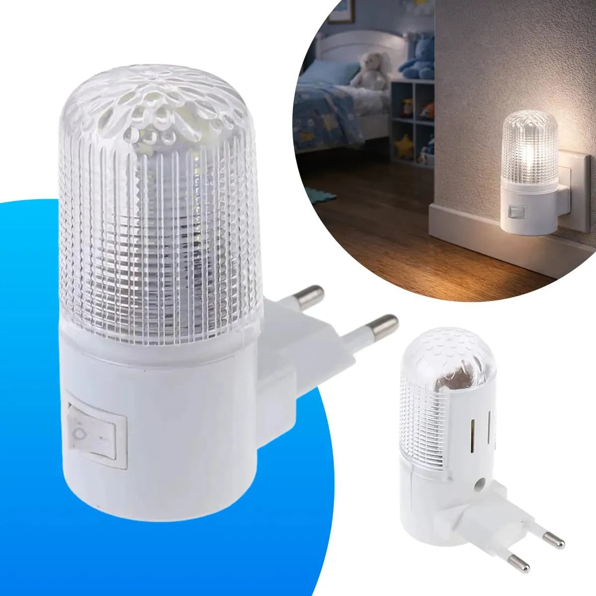 Luz Noturna LED de Tomada Bivolt Abajur Infantil Bebê