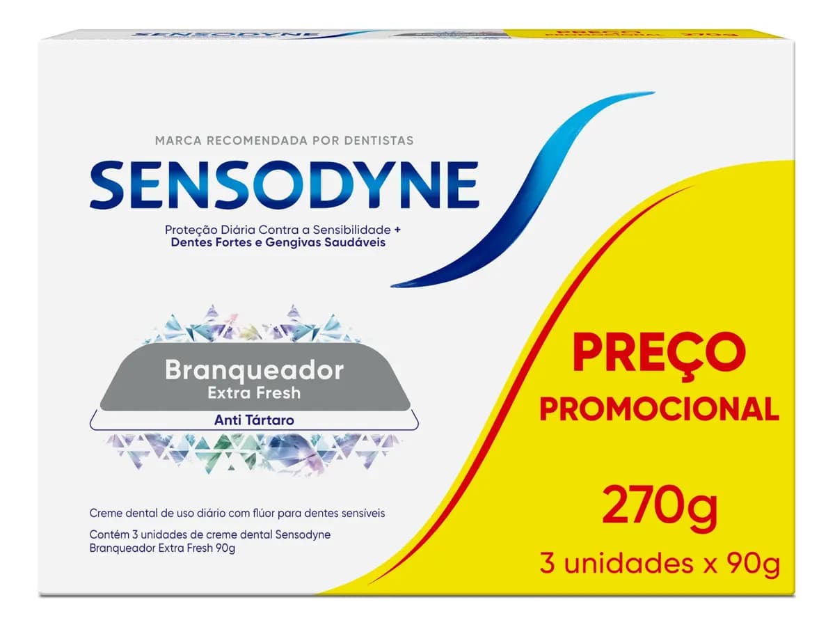 Sensodyne Branqueador Extra Fresh 90g (leve 3 pague 2)