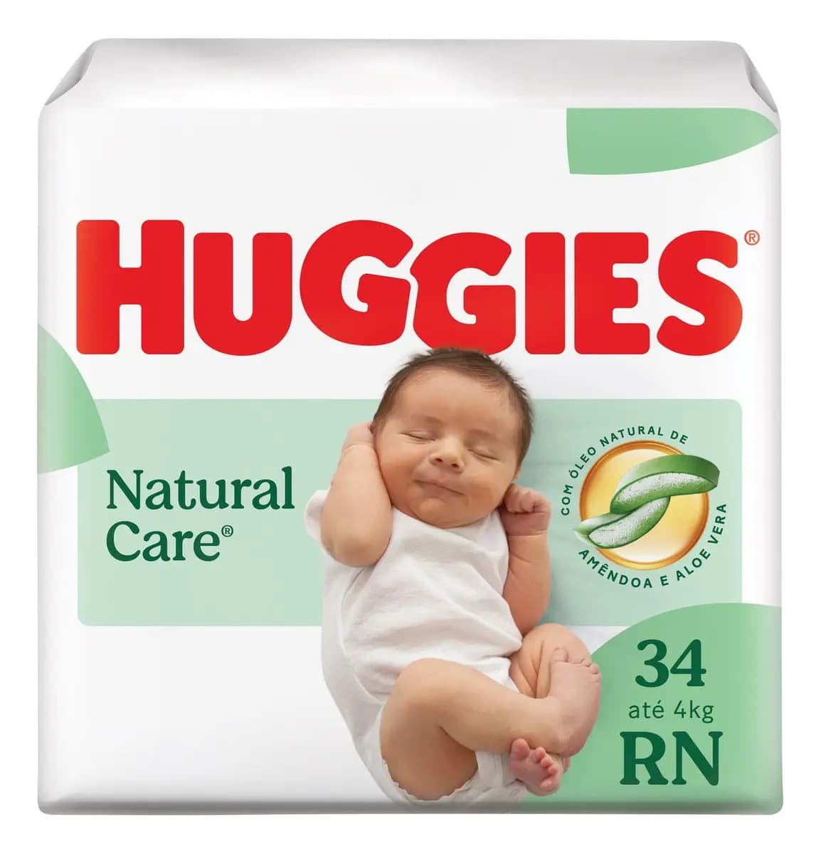 Huggies Premium Natural Care Fralda RN 34 Unidades