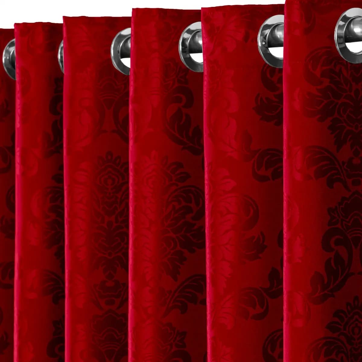 Cortina Jacquard Sala e Quarto 3,00x2,30 Vermelho