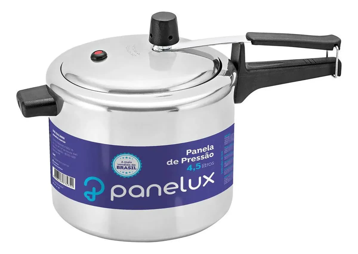 Panela de Pressão Panelux Classic 4,5L Alumínio Polido