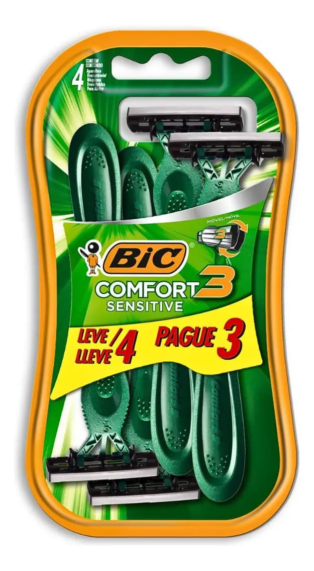 Bic Comfort 3 Advance Sensitive (4 Unidades)