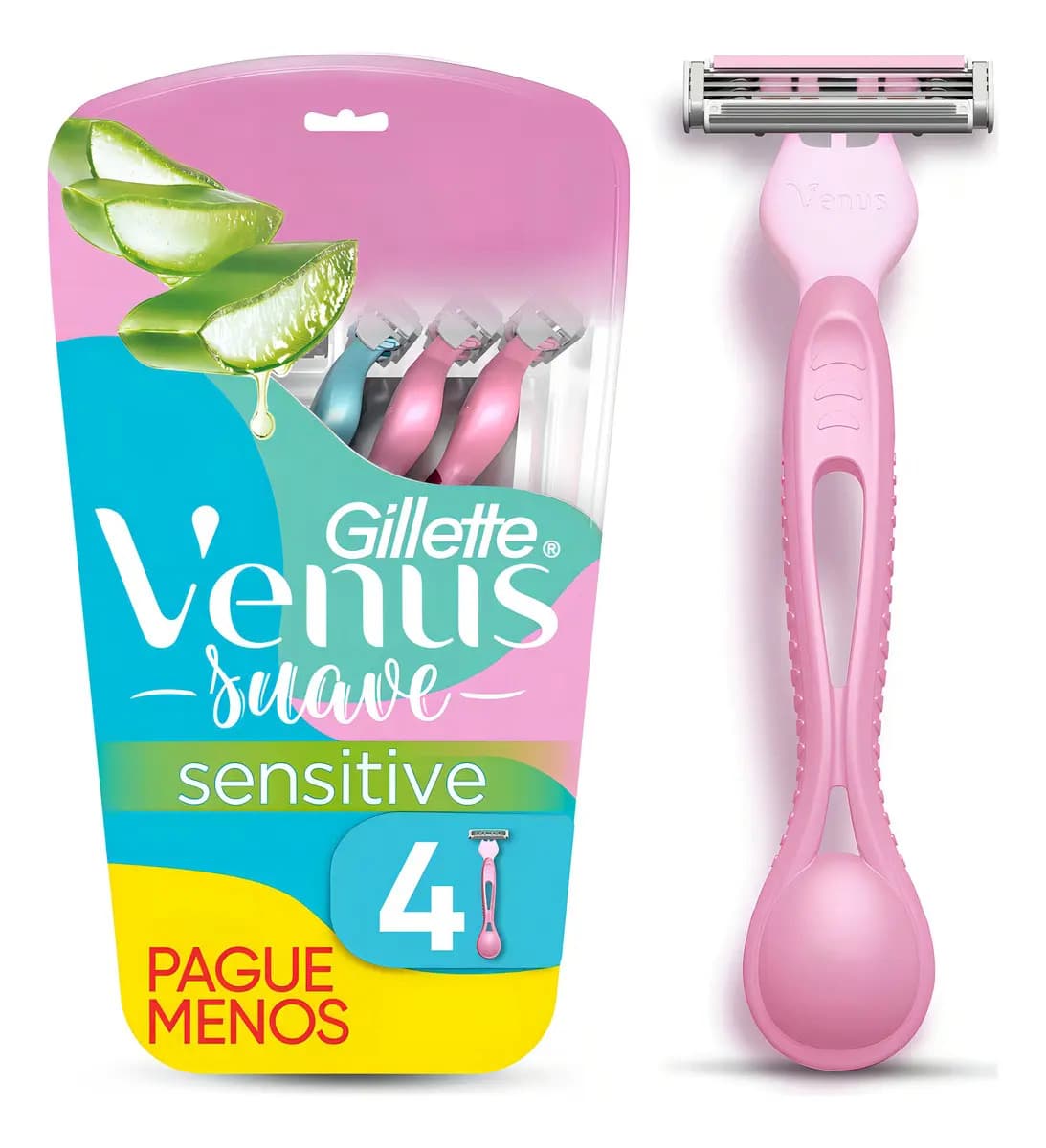 Gillette Venus Suave Sensitive Descartável 4 Unidades