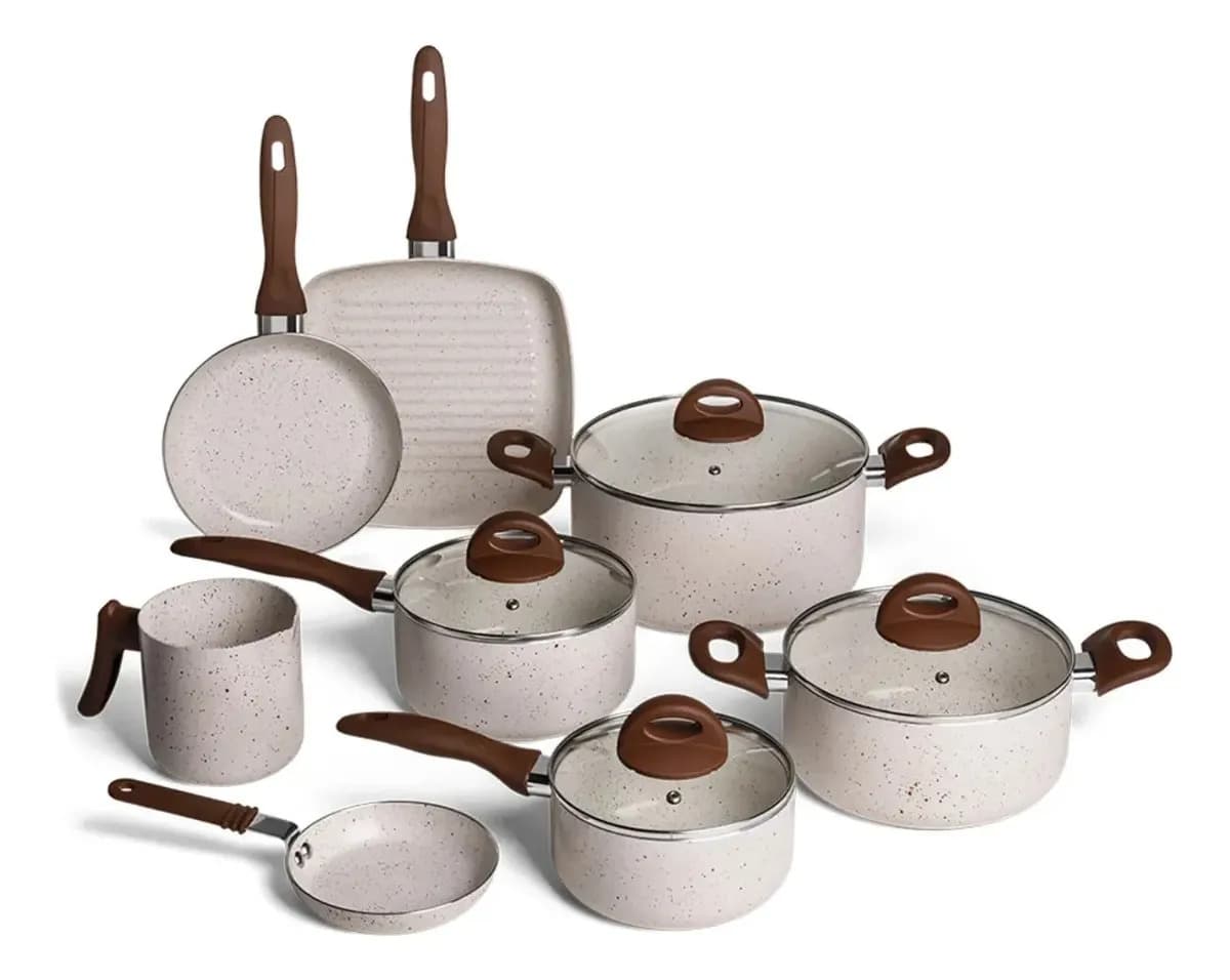 Brinox Ceramic Life Smart Plus Jogo 8 Peças Vanilla