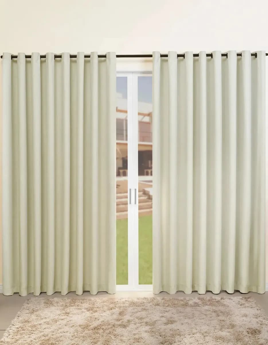 Cortina Blackout Tecido Corta Luz 2,00x1,50 Cor Palha
