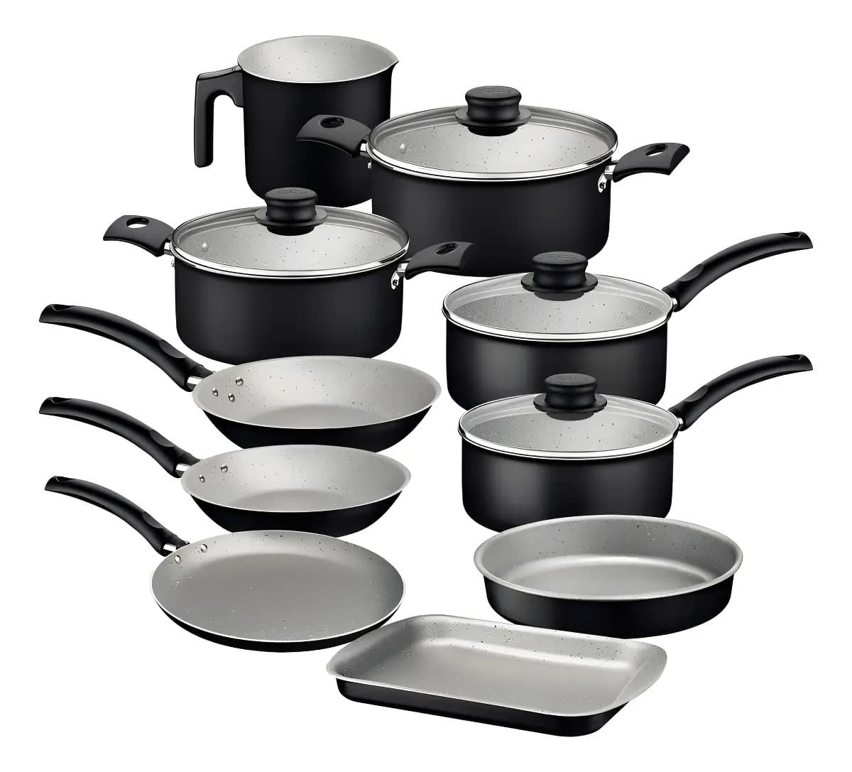 Tramontina Turim Jogo de Panelas Antiaderente 10 Peças Preto