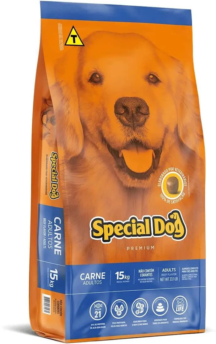 Ração Special Dog Premium Carne Cães Adultos 15kg